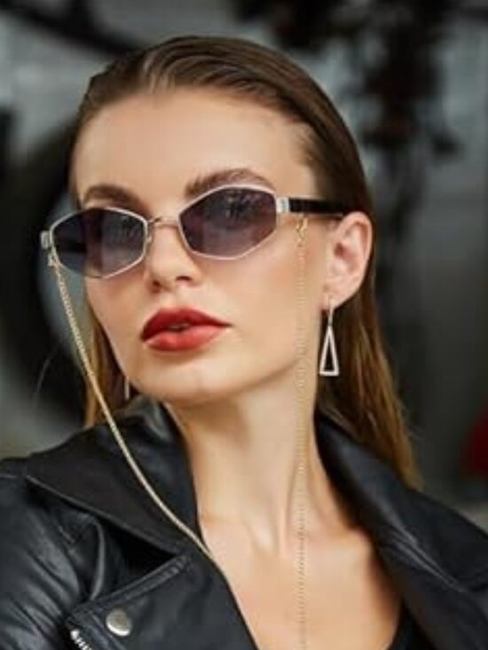 Sunglasses with Gold Chain main image 4